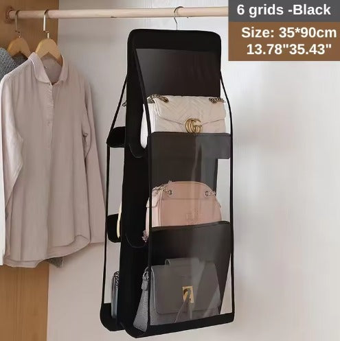 👜 Organizador Colgante para Carteras – 6 Compartimentos