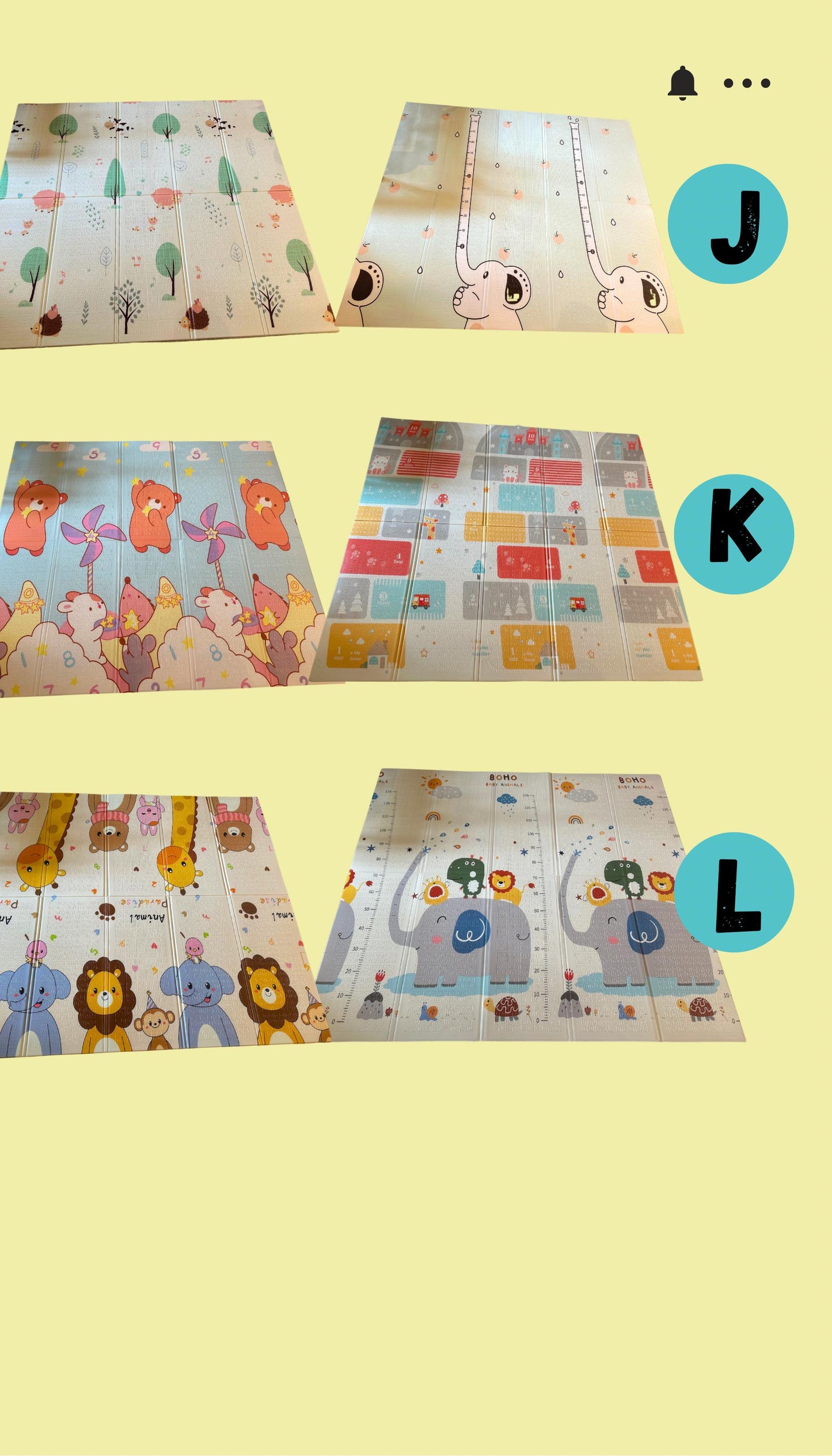 Alfombrilla de Juego plegable para bebé, alfombrilla para gatear, Reversible, impermeable, portátil, de doble cara, alfombrilla para gimnasio para bebé