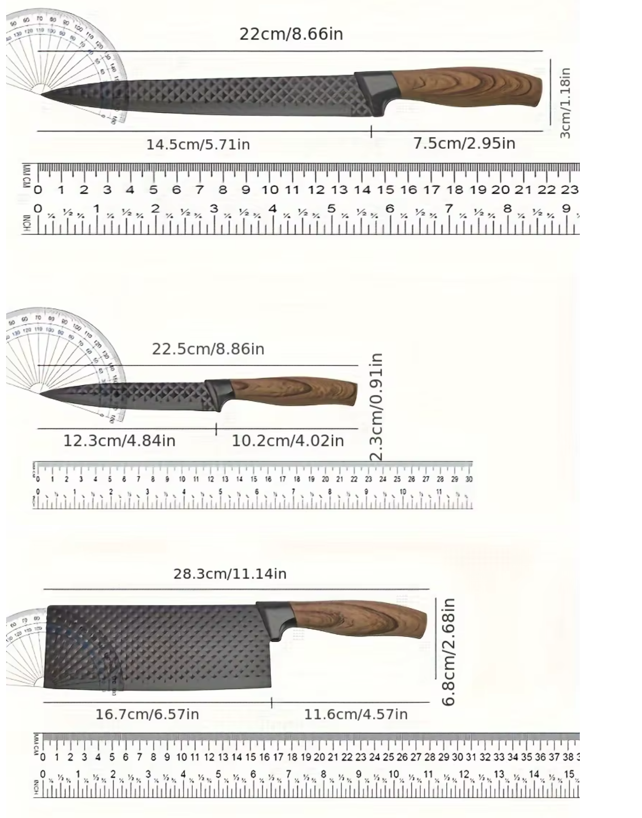 Juego de Cuchillos para Deshuesar de Acero Inoxidable de 6 Piezas