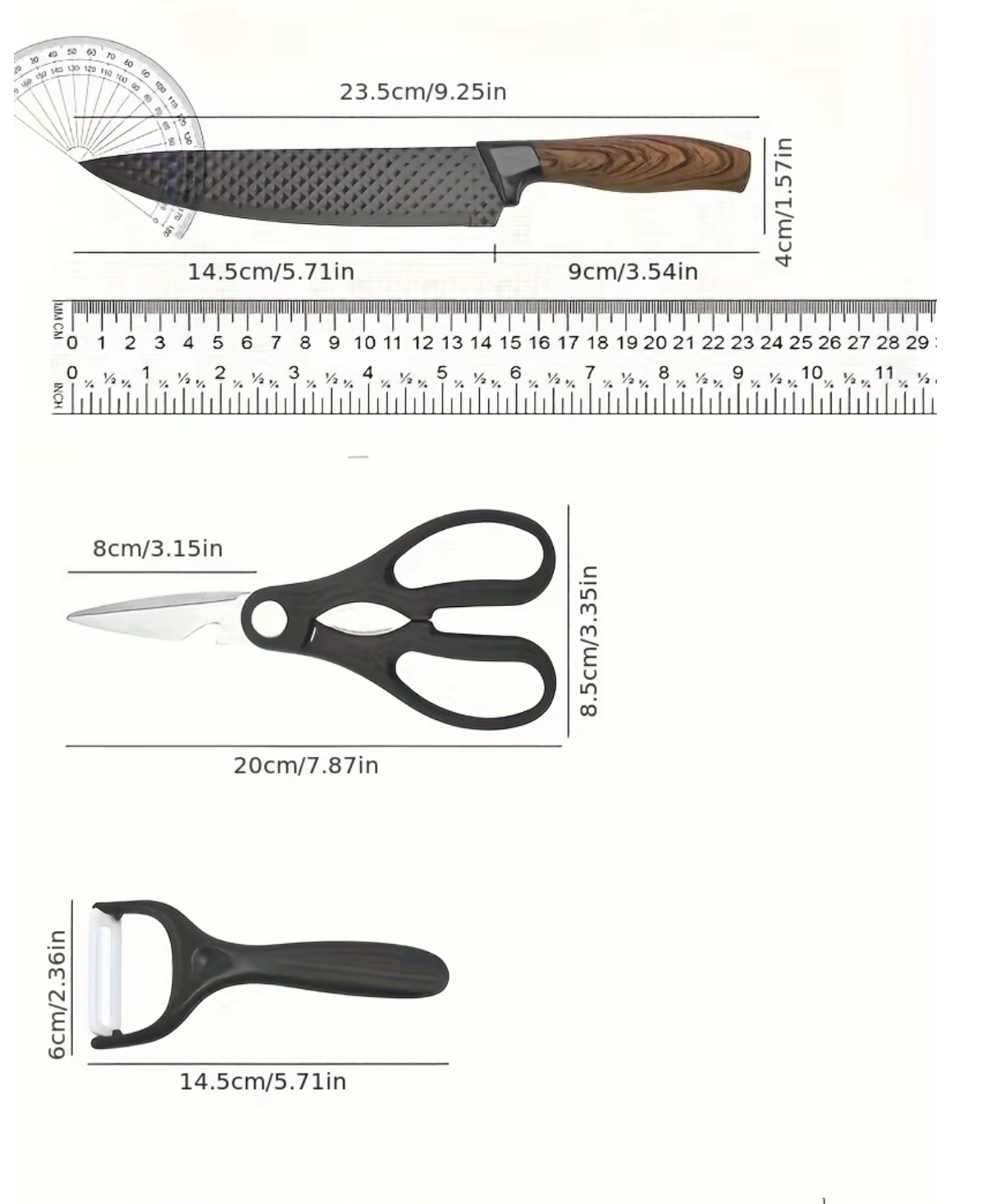 Juego de Cuchillos para Deshuesar de Acero Inoxidable de 6 Piezas