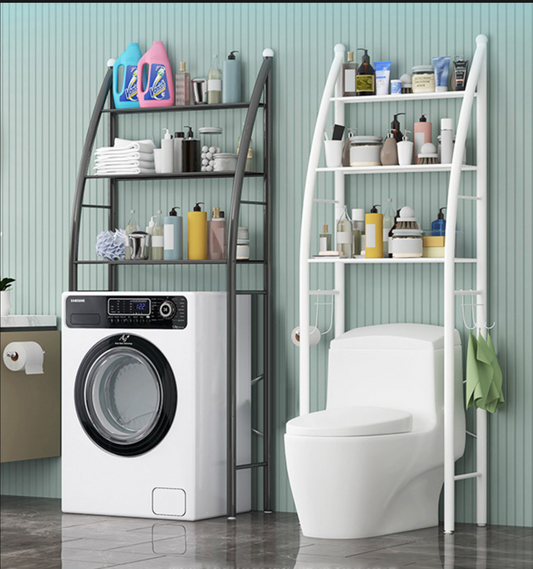 Estantes, velero, ahorro de espacio, organizador de baño, sobre inodoro, lavadora, estante de almacenamiento de Metal