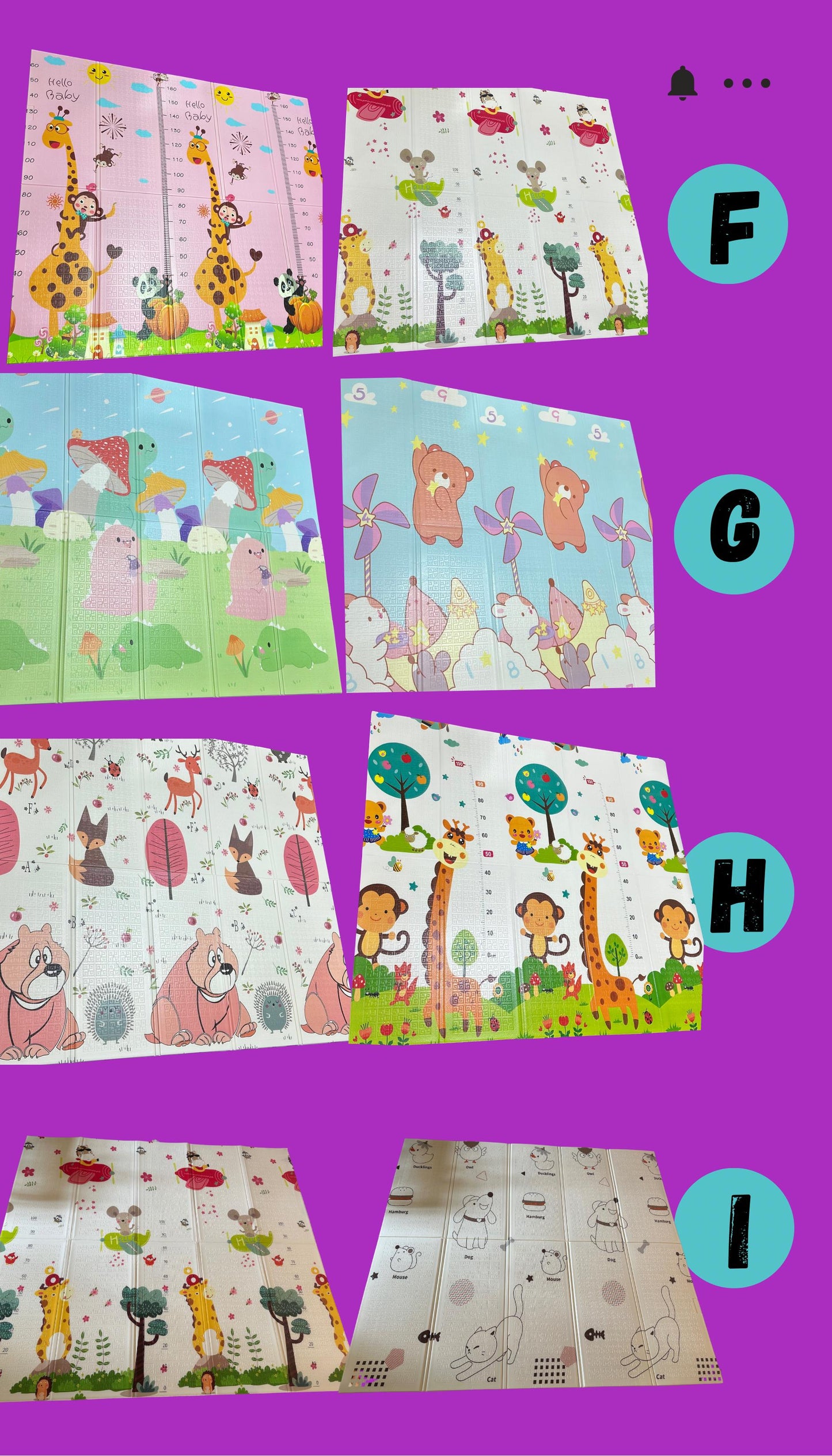 Alfombrilla de Juego plegable para bebé, alfombrilla para gatear, Reversible, impermeable, portátil, de doble cara, alfombrilla para gimnasio para bebé