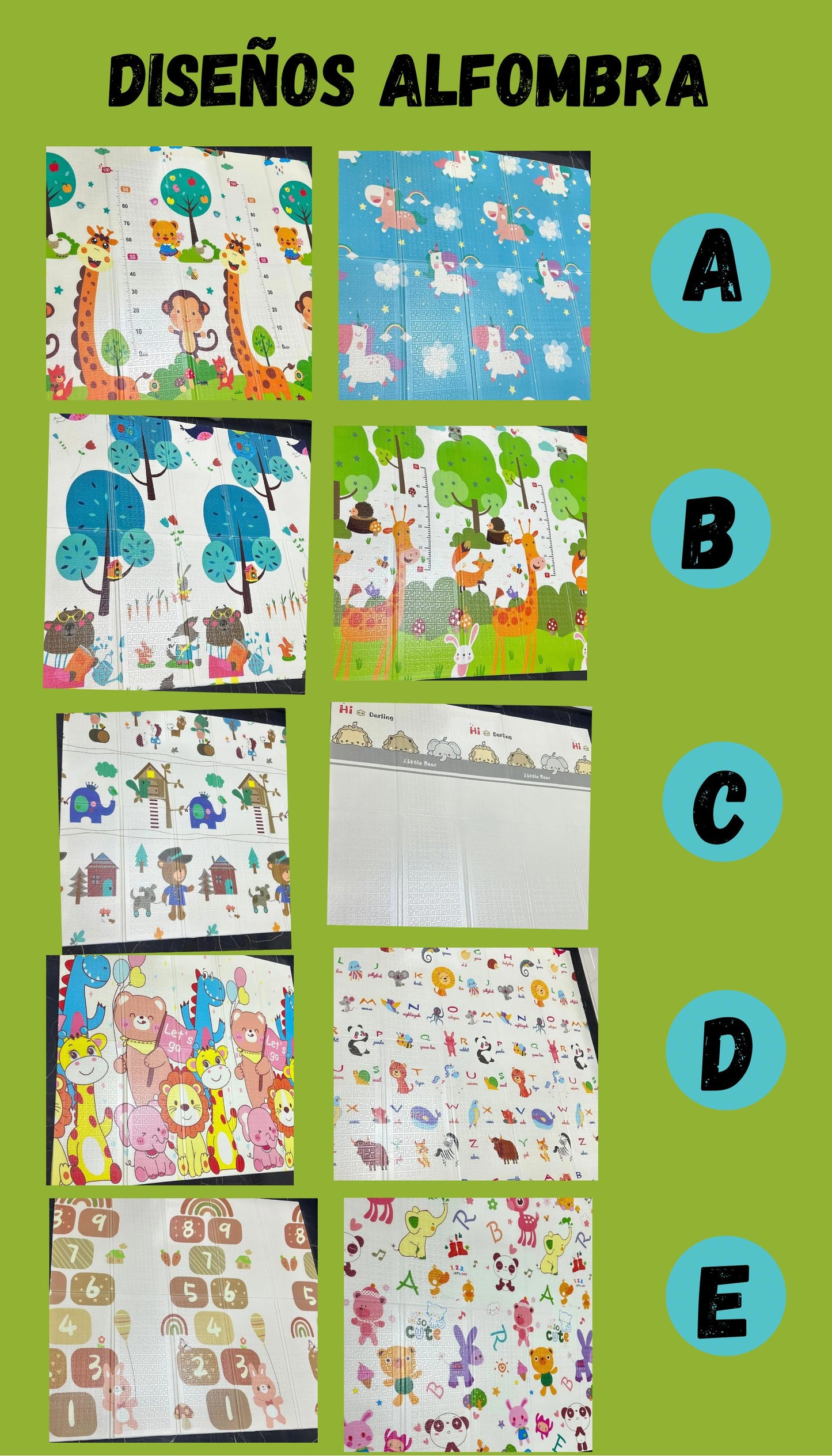 Alfombrilla de Juego plegable para bebé, alfombrilla para gatear, Reversible, impermeable, portátil, de doble cara, alfombrilla para gimnasio para bebé