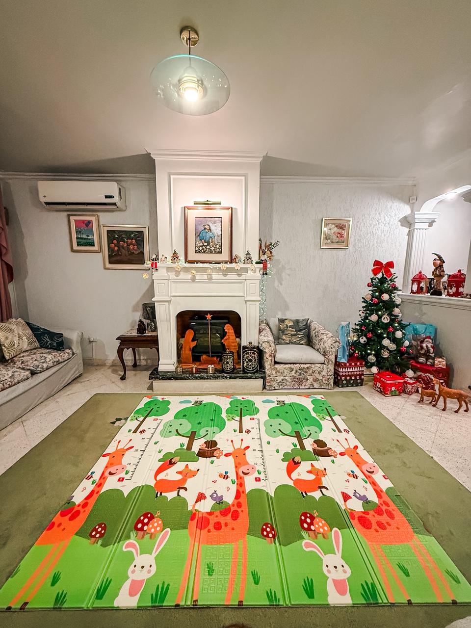 Alfombrilla de Juego plegable para bebé, alfombrilla para gatear, Reversible, impermeable, portátil, de doble cara, alfombrilla para gimnasio para bebé