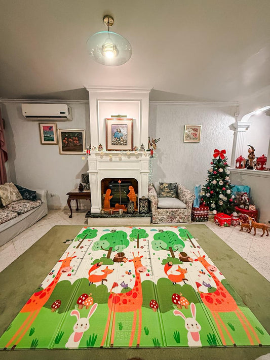 Alfombrilla de Juego plegable para bebé, alfombrilla para gatear, Reversible, impermeable, portátil, de doble cara, alfombrilla para gimnasio para bebé